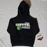 MINECRAFT Boys Size 4/5 Double Sided Pullover Hoodie with Kangaroo Pocket New