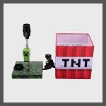 Minecraft TNT Table Lamp (Includes LED Light Bulb)