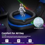 Fachixy FC200 PC Gaming Headset for PS4, PS5, Switch, Xbox One, Mac, Noise Canceling Headphones with Microphone, Computer Headset with 3.5mm Jack & RGB Light