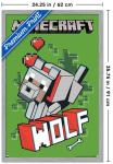 Minecraft - Wolf Wall Poster, 34L" x 22.4W", Gray Framed Version