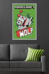 Minecraft - Wolf Wall Poster, 34L" x 22.4W", Gray Framed Version