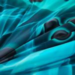 ZSYAYAHA Gamer Twin Bedding Set for Boys 6 Pieces Gamepad Comforter Set for Kids Teens Black Aqua Bed in A Bag 3D Geometric Video Gaming Bed Sets with Sheets(Aqua, Twin)