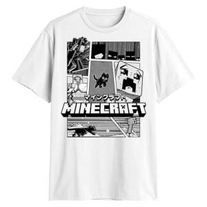 Minecraft Manga Stories Creeper Adult T-Shirt(White,XXXL)