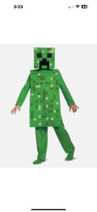 Minecraft Creeper Jumpsuit Child Costume Size 4-6 | Mojang Video Game Halloween