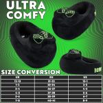 Get Trend Slippers for Boys, Teens, Indoor 3D Gaming House Shoes, Cozy Plush Slip On Bedroom Slippers with Non Slip Sole, Gamer Gifts for Boys (2/3 US, Black/Green Gaming)