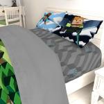 Minecraft Daytime 7 Piece Full Bed Set - Includes Comforter & Sheet Set - Bed...