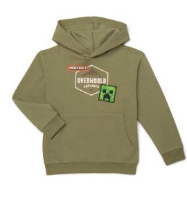 Minecraft Licensed Boys Long Sleeve Pullover Cosplay Hoodie Size L (10-12) NEW