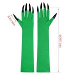 choyaxo Witch Green Glove Claw Gloves Gloves with Claws Halloween Glove for Halloween Cosplay Costume Accessory