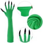choyaxo Witch Green Glove Claw Gloves Gloves with Claws Halloween Glove for Halloween Cosplay Costume Accessory