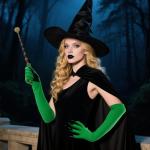 choyaxo Witch Green Glove Claw Gloves Gloves with Claws Halloween Glove for Halloween Cosplay Costume Accessory