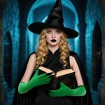 choyaxo Witch Green Glove Claw Gloves Gloves with Claws Halloween Glove for Halloween Cosplay Costume Accessory