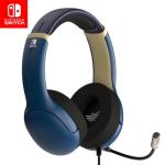 PDP Gaming AIRLITE Wired Stereo Headset with Noise-Cancelling Mic for Nintendo Switch/Switch Lite/Switch OLED (Legend of Zelda Hyrule Blue)
