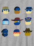 Roblox Boys Blank Faces Avatar Grid T-Shirt, Heather Gray XS(4/5)