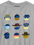 Roblox Boys Blank Faces Avatar Grid T-Shirt, Heather Gray XS(4/5)