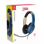 PDP Gaming AIRLITE Wired Stereo Headset with Noise-Cancelling Mic for Nintendo Switch/Switch Lite/Switch OLED (Legend of Zelda Hyrule Blue)