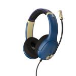 PDP Gaming AIRLITE Wired Stereo Headset with Noise-Cancelling Mic for Nintendo Switch/Switch Lite/Switch OLED (Legend of Zelda Hyrule Blue)