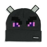 Minecraft Beanie Adult Ender Dragon 3D Ears Character Cuff Knit Hat Cap Grey