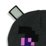 Minecraft Beanie Adult Ender Dragon 3D Ears Character Cuff Knit Hat Cap Grey