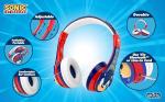 eKids Sonic The Hedgehog Bluetooth Headphones for Kids, Wireless Headphones with Microphone Includes Aux Cord, Great for Kids