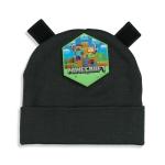 Minecraft Beanie Adult Ender Dragon 3D Ears Character Cuff Knit Hat Cap Grey