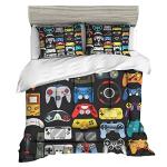 Sunnycitron Gamer Bedding Sets for Boys Teens Twin Size Gaming Comforter Set Kids Game Controller Bed Room Decor,1 Comforter 2Pillowcase