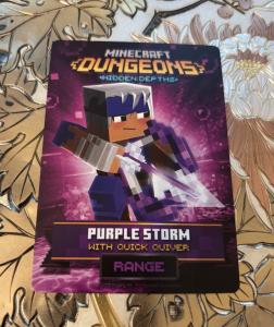 Minecraft Dungeons Arcade Card Series 4 Purple Storm #73/143 Range Rare
