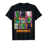 Minecraft Creeper Enderman Characters Grid T-Shirt
