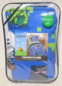 Minecraft Animals Bed in a Bag 5 piece Set - Twin