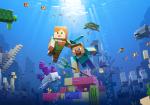 Minecraft Ocean Poster Underwater Adventure Steve Alex 19x13 Gloss