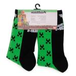 Cufflinks Inc. Minecraft Father Son Socks – Creeper Green Matching Sock Set | Men’s & Boys’ Novelty Gamer Socks | Fun Gift for Dad and Son