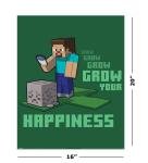 Minecraft - Mini Gaming Poster (Grow Your Happiness) (Size: 16" x 20")