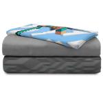 Minecraft Daytime 7 Piece Full Bed Set - Includes Comforter & Sheet Set - Bed...