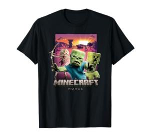 Minecraft Movie Skeleton Zombie & Creeper T-Shirt