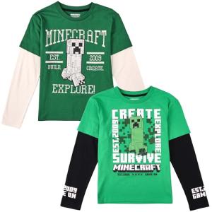 Minecraft Explore Boy’s 2-Pack Twofer Set -Large (10/12