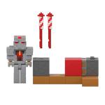Mattel Minecraft Redstone Charged Series Action Figure & Accessories, Protector’s Firework Launcher Set with Launch Feature, 3.25-inch Scale Collectible Toy