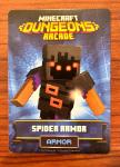 Minecraft Dungeons Arcade Card SPIDER ARMOR #34/118 Rare