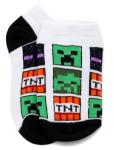 Minecraft Boy's 5 Pack Character Socks, Green/Grey, Medium