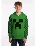 Minecraft Licensed Boys Long Sleeve Full Zip Cosplay Hoodie Size S (6-7) NEW