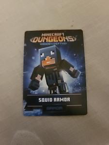 Minecraft Dungeons Arcade Card Series 4 Squid Armor #77/143 Armor Rare
