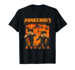 Minecraft Halloween Lava Chase with Spiders T-Shirt