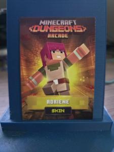 2021 Minecraft Dungeons Arcade Game Card ADRIENE Skin Non Foil 52/60 Rare