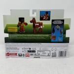 Minecraft Action Figures & Accessories, Horse Jockey & Makena, 3.25-inch Scale