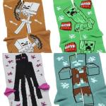 Bioworld Minecraft Creeper Icons and Mobs Men's 5-Pack Casual Crew Socks