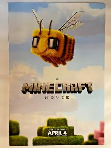 A MINECRAFT MOVIE ORIGINAL THEATER POSTER 27" x 40" DOUBLE SIDED 2025 ONE SHEET