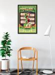 BUY ART FOR LESS Officially Licensed Minecraft - Creepy Behavior - Framed Art Poster - 24 x 36 Inch - Sturdy Engineered Wood Frame with Plexi Glass - Ready to Hang
