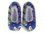 Josmo Sonic Slipper Socks for Boys - Plush Soft Cozy SlipOn Sock Slippers with Grip - Hedgehog Blue (Size 5-6 Toddler)