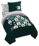 Jay Franco Minecraft Creeper Full Comforter Set - 7 Piece Gamer Bedding Includes Sheet Set & Pillow Covers - Super Soft Checkered Bedding