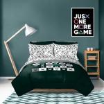 Jay Franco Minecraft Creeper Full Comforter Set - 7 Piece Gamer Bedding Includes Sheet Set & Pillow Covers - Super Soft Checkered Bedding