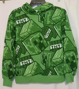 New Minecraft Hoodie Boys Youth Size 12 Graphic Fleece Lined Hooded Sweatshirt