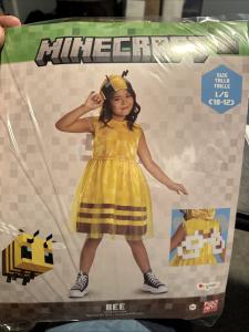 Halloween Costume Girl Minecraft Bee Large 10-12 New